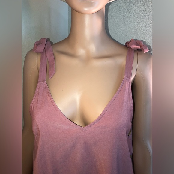 TOPSHOP•SIZE-6•BLUSH COLORED•TIE STRAPS•BUTTON SIDE•MINI DRESS 3 for $15 - Picture 4 of 13